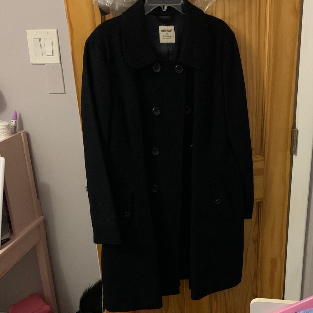 Old Navy Women's Classic Black Pea Coat